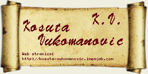 Košuta Vukomanović vizit kartica
